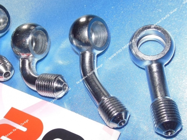 zoom Raccord pour durite de frein P2R universel renforcée pour scooter, moto, mécaboite, cyclomoteur... angle d'inclinaison aux choix