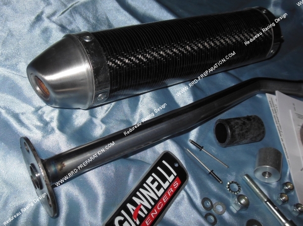 zoom Silencieux, cartouche pour échappement GIANNELLI passage haut DERBI SENDA 50 R 2000 à 2009, DERBI SM, DRD Edition 2005...