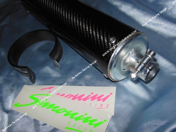 zoom Silencieux, cartouche UNIVERSELLE de pot d'échappement carbone SIMONINI Racing Ø80 X 300mm