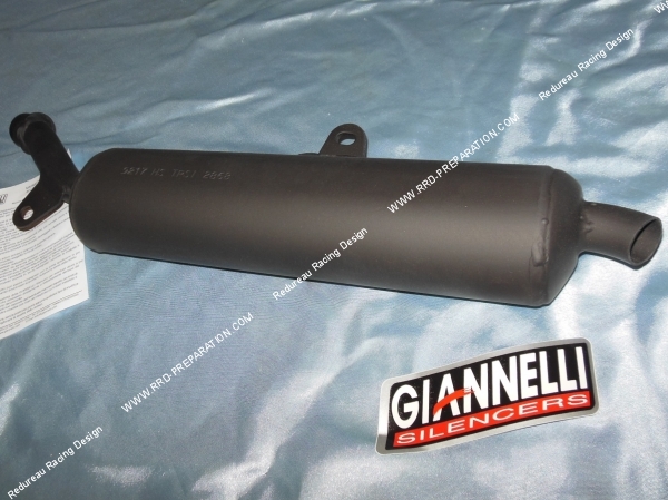 zoom Silencieux seul d'échappement GIANNELLI acier noir pour YAMAHA DT LC 1982 à 2001 125cc