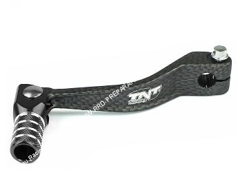 zoom Sélecteur de vitesse TNT Tuning en aluminium pliable pour DERBI Euro 1, 2 et 3 imitation carbone avec embout couleur aux choix