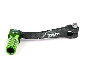 zoom Sélecteur de vitesse TNT Tuning en aluminium pliable pour minarelli am6 imitation carbone avec embout couleur aux choix