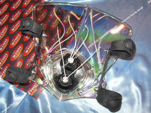 zoom Tête de fourche AIDO DUKE pour moto, mob... Lazer transparente