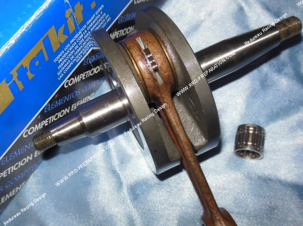 zoom Vilebrequin, vilo, embiellage ITALKIT renforcé course origine (soies de Ø17mm) pour mécaboite moteur minarelli rv 50