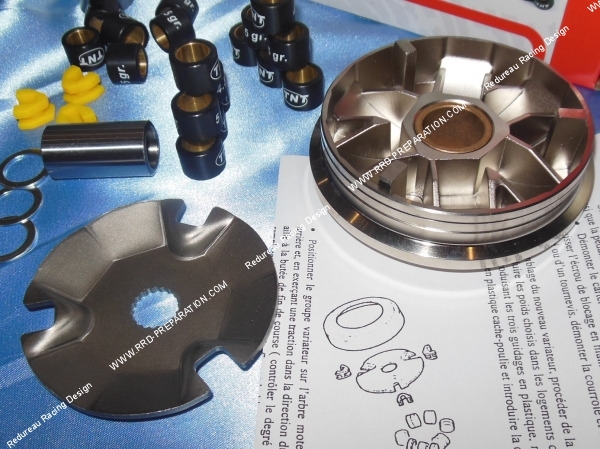 zoom Variateur TNT Racing (variateur, galets…) pour scooter PIAGGIO, GILERA 50cc (Runner, Stalker, NRG, Typhoon...)