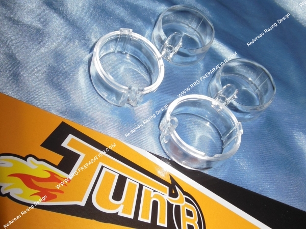 zoom Cabochons clignotants TUN'R Smooth avant et arrière transparent pour DERBI SENDA