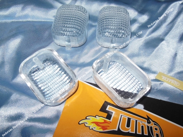 zoom Cabochons clignotants TUN'R transparent  orange au choix scooter, cyclo, mécaboite...