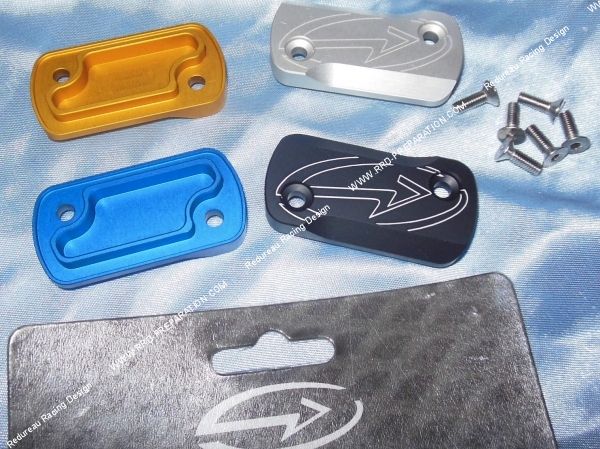 zoom Couvercle maître cylindre aluminium BCD scooter PEUGEOT LUDIX, SPEEDFIGHT, TREKKER... couleurs